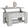 vidaXL Modern Coffee Table in Concrete Gray - Engineered Wood Table with Storage Space, Durable, Stylish and Convenient - 31.1"x19.3"x16.1" - 3 of 4