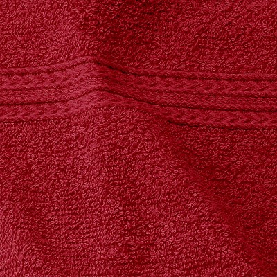 Eco-Friendly Cranberry Cotton 12-Piece Bathroom Towel Set