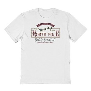Rerun Island Men's Christmas North Pole Short Sleeve Graphic Cotton T-shirt - 1 of 1