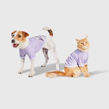 Lightweight Funnel Neck with Stripe Pocket Dog and Cat Sweatshirt - Boots & Barkley™ Purple