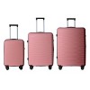 3-Piece Luggage Sets (20"/24"/28"), Hardside Suitcases with Four Spinner Wheels & Scratch-Resistant Surface, Pink - 2 of 4