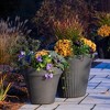 Crescent Garden Fold Eco-Friendly Plastic Round Planter Pot Gray 18"x16.7" - 4 of 4