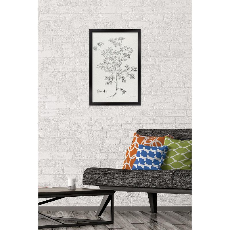 Trends International Jean Plout - Botanical Studies on Paper Coriander Framed Wall Poster Prints, 2 of 7