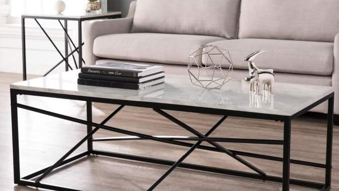 Arendale Faux Marble Coffee Table Matte Black - Aiden Lane, 2 of 10, play video