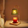 Fortune Candy Flameless Fragrant Candle Melter, Adjustment Knob, Dimmer & Timer, Wooden Base - 3 of 4