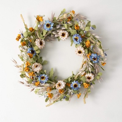 Sullivans Artificial 21.75" Summer Wildflower Wreath