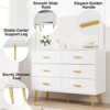 6-Drawer Modern Wooden Dresser with Gold Handles, Deep Storage Chest for Bedroom, Living Room, or Entryway - 4 of 4
