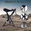 DOMETOUR YSSOA Folding Tripod Camping Stool︱Compact Tri-Leg Chair for Outdoor Backpacking Fishing Picnic Travel Beach BBQ (Black) - 2 of 4