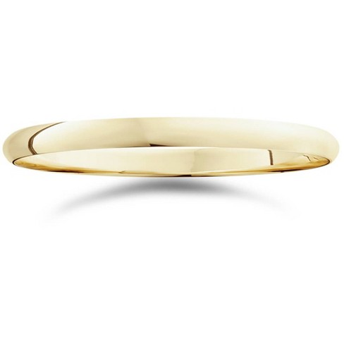 Thin Wire Round Dome 10k Gold High Polished Wedding store Band Stackable Ring