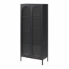 Luna Tall 2 Door Accent Cabinet with Fluted Glass - Mr. Kate - 4 of 4