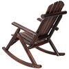 Lyngins Oversized Outdoor Fir Wood Rocking Chair – 21" Wide Contoured Seat, Indoor/Outdoor Accent Chair/Patio Chair with Wide Seat & Tall Backrest - 4 of 4