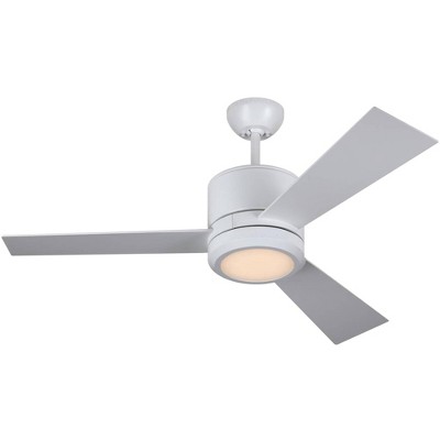 42" Monte Carlo Vision II Matte White LED Ceiling Fan