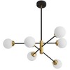 POWLIG 6 - Light Modern Sputnik Sphere Chandelier With 4.7in Milky White Glass Shade - 2 of 4