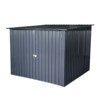 Outdoor Steel Storage Shed For Bicycle with Slope Roof and 4 Bike Tracks, black - 4 of 4