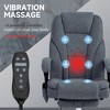 PAGED Ergonomic Office Chair PU Leather Computer Chair with Retractable Footrest, Lumbar Support, Padded Headrest and Armrest for Office - 3 of 4