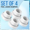 Impresa [4 Pack] Pool Ladder Bumpers to Protect Pool Liner - White Rubber Plug - 1.8” Inner Diameter - 2 of 4