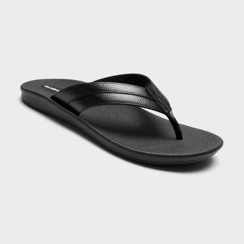 Men's Voyager Flip Flop Sandals - Okabashi Black - image 1 of 3