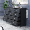 Famapy 12 - Drawer Black Dresser Storage Cabinet Chest of Drawers: Large - Capacity Organizer for Multi - Room Storage & Decor - 2 of 4