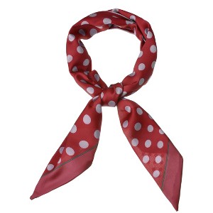 Allegra K Women’s Polka Dot Skinny Neck Scarves Double Sided Print Neckerchief Hairband - 1 of 4