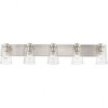 Livex Lighting Cityview 5 - Light Vanity in  Brushed Nickel - 3 of 4