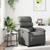 vidaXL Massage Recliner Chair Gray Faux leather, metal, plywood Medium - 2 of 4