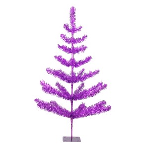 Northlight 3' Medium Purple Tinsel Twig Artificial Christmas Tree - Unlit - 1 of 2