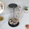 HTUTWOO Rotating Jewelry Box,Small Jewelry Organizer Box and Earring Holder,5 Layer Travel Jewelry Case With Lid,for Earrings Bracelets - 4 of 4
