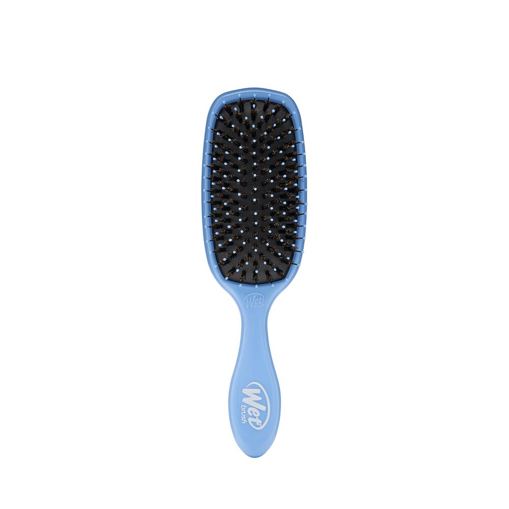 Wet Brush Shine Enhancer Hair Brush Between Wash Days to Distribute Natural Oils - Solid Sky Blue