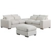 TIRAMISUBEST 112 inch Tatman Linen Blend Sectional 2 Ottomans Modular Chaise Glam Living Room Removable Cushions Minimal Tool Assembly - 4 of 4