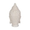 Sagebrook Home Ceramic Buddha Head Sculpture For Home, Office Decor Or Gift, White, 5 L x 5 W x 9 H Inches - 4 of 4