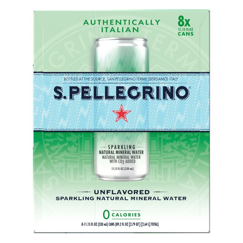 S.Pellegrino Sparkling Natural Mineral Water - 8pk/11.15 fl oz Cans, 3 of 9