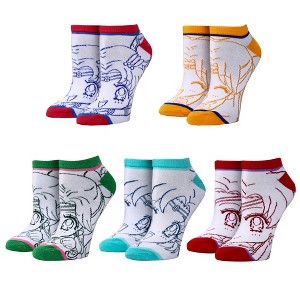 Sailor Moon Crystal Line Art Women's 5-Pack Ankle Socks - 1 of 4