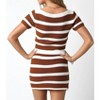 Women's Cropped Striped Sweater - OLIVACEOUS - 2 of 4