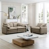 2-Piece Corduroy Sofa Set with 1-Seater and 3-Seater, Cloud-Like Comfort, Flexible Combination - 2 of 4