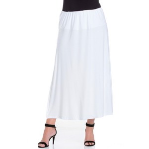 24seven Comfort Apparel Women's Elastic Waist Maxi Skirt - 1 of 4