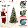 Pre-Lit Realistic Artificial Christmas Tree, Warm White LED Lights, Snow-Tipped PE+PVC Branches, Red Berries and Pine Cones - Koiai - 4 of 4