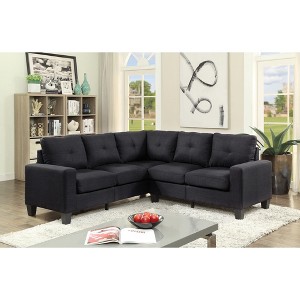 L-Shaped Sectional Sofas with Pocketed Coil Cushions & Kiln Dried Hardwood Frame, Compact Apartment-Friendly Design - 1 of 4