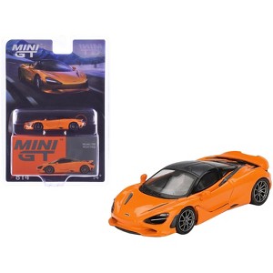 McLaren 750S McLaren Orange with Black Top Limited Edition 1/64 Diecast Model Car by Mini GT - 1 of 4