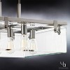 Urban Ambiance Luxury Modern Farmhouse Square Chandelier,  13-3/4"H x 22-3/4"W SQ,  Brushed Nickel Finish, UHP2445 - 4 of 4