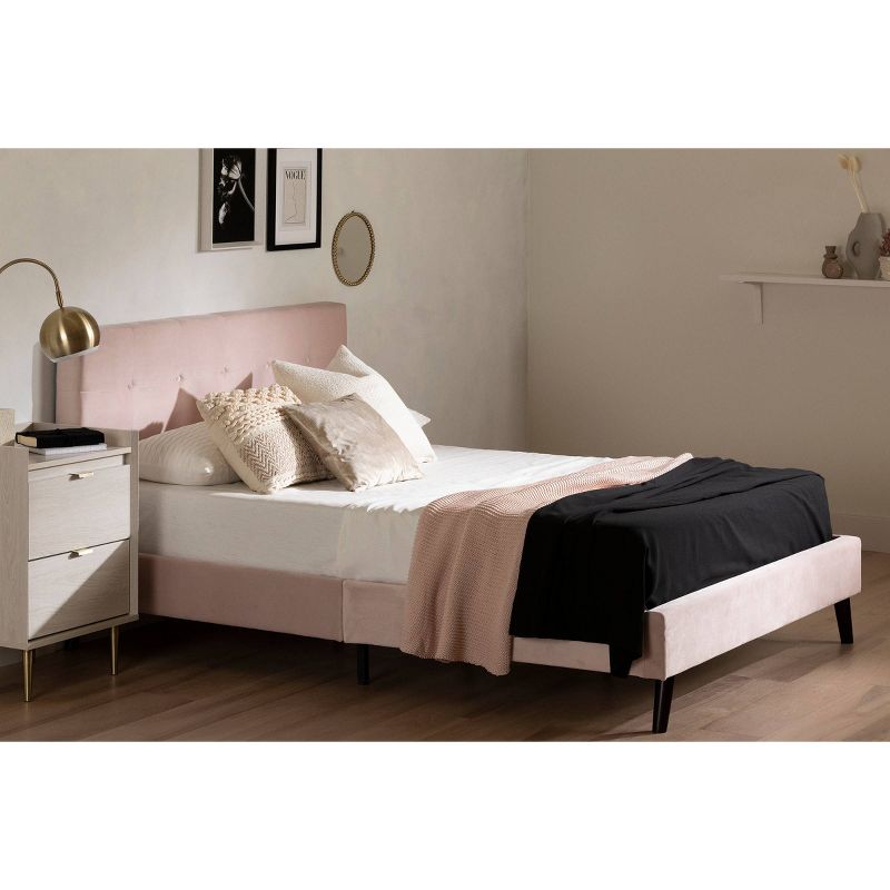 Maliza Upholstered Complete Platform Bed Pale Pink - South Shore, 3 of 11