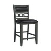 Set of 2 Taylor Faux Leather Counter Height Barstools Gray - Picket House Furnishings: Polyester Upholstery, MDF Frame, 300 lbs Capacity - 3 of 4