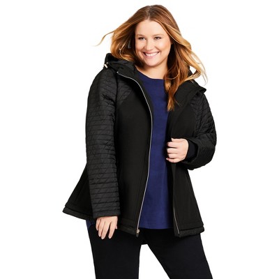 Women's Plus Size Skechers Quilted Jacket - Black | Avenue : Target