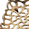 HomeRoots 28" Gold Metal Abstract Coral Tray - 4 of 4