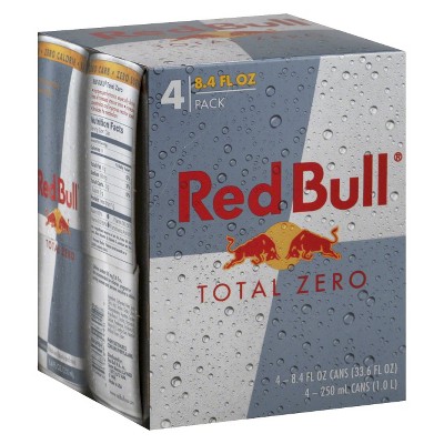 Red Bull Total Zero Energy Drink - 4pk/8.4 fl oz Cans