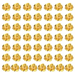 Unique Bargains Iron On Durable DIY Clothing Sequin Bead Flowers Patches 100 Pcs - 1 of 4