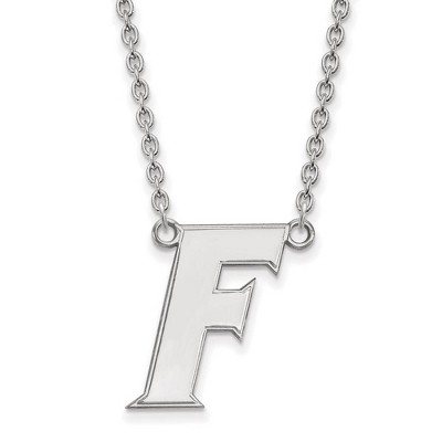 Black Bow Jewelry 14k White Gold Florida Gators NCAA Necklace 18 Inch
