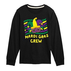 Boys' - Instant Message - Mardi Gras Crew Long Sleeve Graphic T-Shirt - 1 of 4