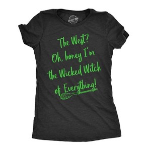 Womens Im The Wicked Witch Of Everything T Shirt Funny Halloween Tee For Ladies - Crazy Dog Women's T Shirt - 1 of 4