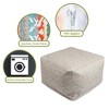 Majestic Home Goods,Ottoman Pouf Charlie Beige - 2 of 4