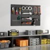 VEVOR Metal Pegboard Panels, 24" x 12" Pegboard, 3 Panels, Heavy Duty Steel Peg Board Wall Organizer, Black - 2 of 4